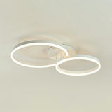 Three White Circle LED Semi-Flush Mount Ceiling Light Image - 41