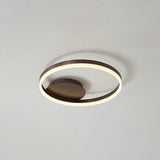 Three White Circle LED Semi-Flush Mount Ceiling Light Image - 7