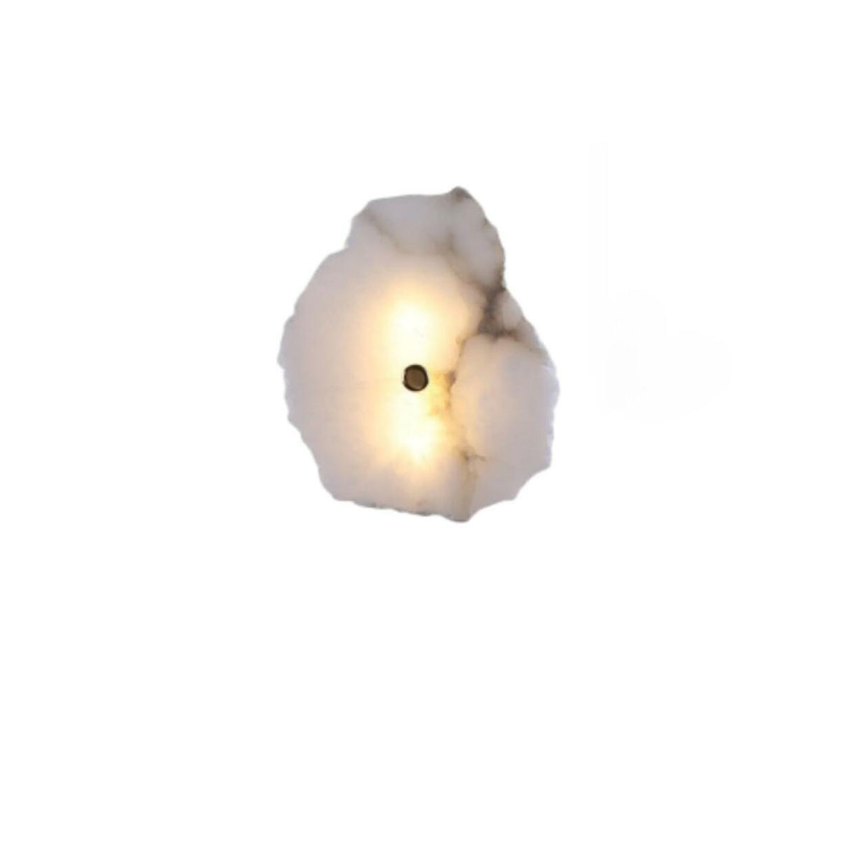 Tiered Geometric White Stone Bedside Wall Sconce Image - 7