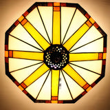 Tiffany Brown Cone Glass Small Flush Mount Ceiling Lamp Image - 4