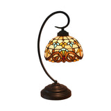 Tiffany Classic Gooseneck Dome Stained Glass Desk Lamp Image - 7