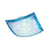 Tiffany Convex Square Stained Glass Flush Mount Light Image - 9