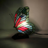 Tiffany Creative Colorful Butterfly Glass Table Lamp Image - 2