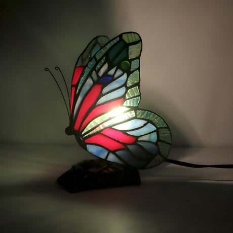 Tiffany Creative Colorful Butterfly Glass Table Lamp Image - 2