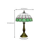 Tiffany Dome Fashion Stained Glass Decor Table Lamp #size