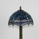 Tiffany Dragonfly Painted Umbrella Glass Table Lamp Image - 12