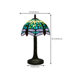 Tiffany Dragonfly Painted Umbrella Glass Table Lamp #size