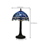 Tiffany Dragonfly Painted Umbrella Glass Table Lamp Image - 19