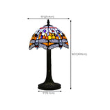 Tiffany Dragonfly Painted Umbrella Glass Table Lamp Image - 20