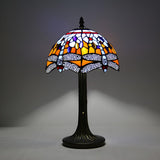 Tiffany Dragonfly Painted Umbrella Glass Table Lamp Image - 9