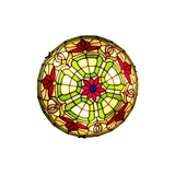 Tiffany Dragonfly Stained Glass Bowl Flush Mount Light Image - 9