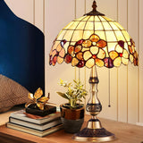 Tiffany Flower Glass Dome Umbrella Decor Table Lamp Image - 16