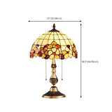 Tiffany Flower Glass Dome Umbrella Decor Table Lamp Image - 21