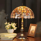 Tiffany Flower Glass Dome Umbrella Decor Table Lamp Image - 3