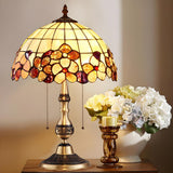 Tiffany Flower Glass Dome Umbrella Decor Table Lamp Image - 4