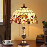 Tiffany Flower Glass Dome Umbrella Decor Table Lamp Image - 6