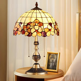 Tiffany Flower Glass Dome Umbrella Decor Table Lamp Image - 7