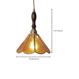 Tiffany Pink Butterfly Glass Cone Bedroom Pendant Light #size