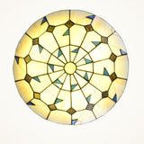 Tiffany Stained Glass Flush Mount Light Living Room Image - 12