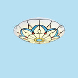 Tiffany Stained Glass Flush Mount Light Living Room Image - 2