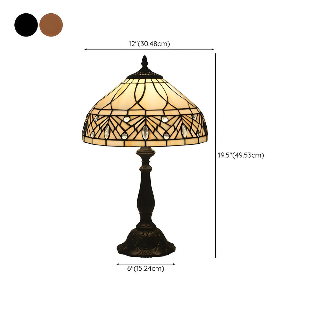 Tiffany Style Elegant Umbrella Glass Decor Table Lamp 