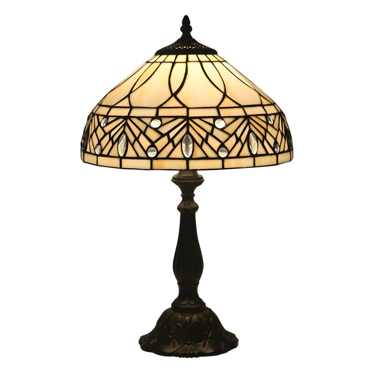 Tiffany Style Elegant Umbrella Glass Decor Table Lamp Image - 5