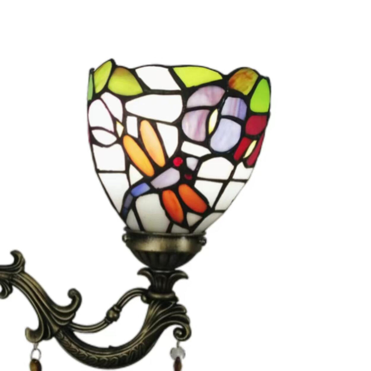 Tiffany Style Geometric Stained Glass Wall Light Image - 10