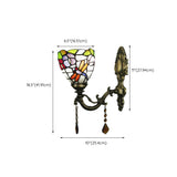 Tiffany Style Geometric Stained Glass Wall Light Image - 14