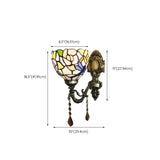 Tiffany Style Geometric Stained Glass Wall Light Image - 15