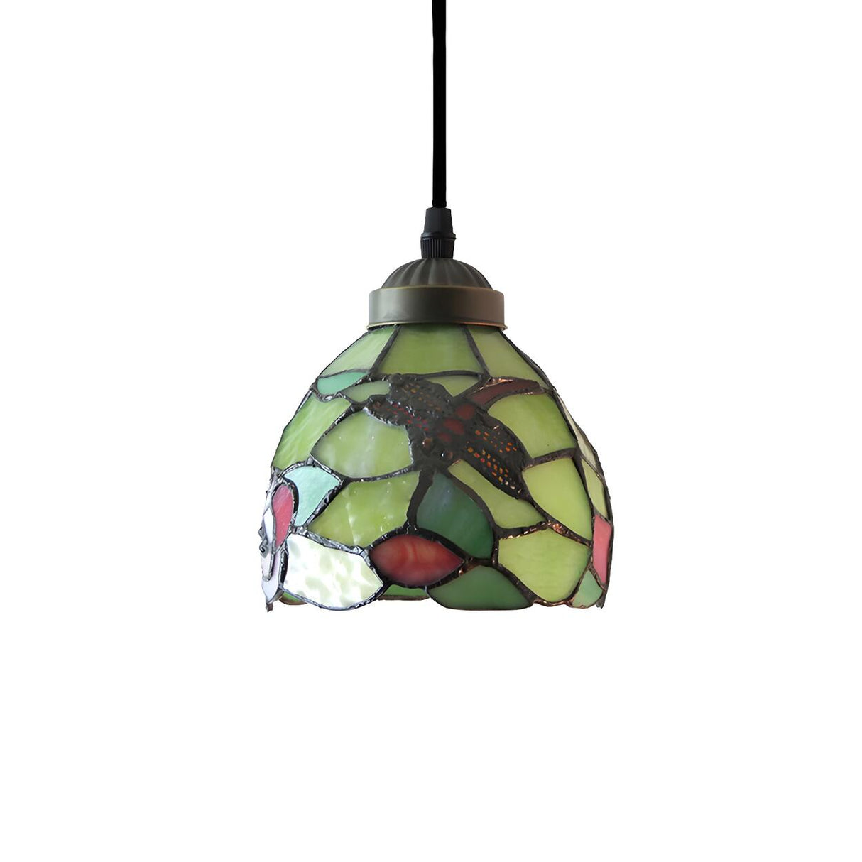 Tiffany Style Stained Glass Floral Pendant Light Dining Room Image - 10