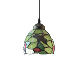 Tiffany Style Stained Glass Floral Pendant Light Dining Room Image - 10