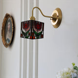 Tiffany Style Stained Glass Gold Square Wall Sconce Image - 4