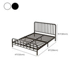 Tiltable Metal Black Queen Headboard Open-Frame Bed Image - 12