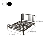 Tiltable Metal Black Queen Headboard Open-Frame Bed Image - 14