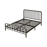 Tiltable Metal Black Queen Headboard Open-Frame Bed Image - 6