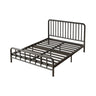 Tiltable Metal Black Queen Headboard Open-Frame Bed Image - 6