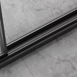 Towel Bar  and Handle Double Sliding Glass Shower Door Image - 10