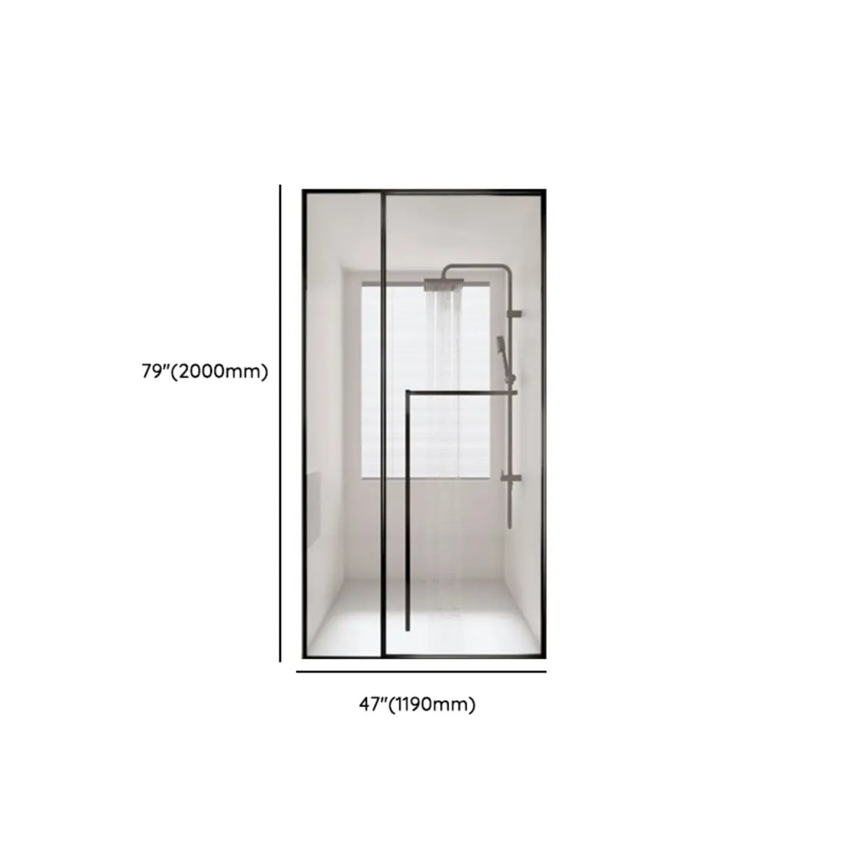 Towel Bar Included Clear Frameless Pivot Shower Door 