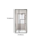 Towel Bar Included Clear Frameless Pivot Shower Door #size