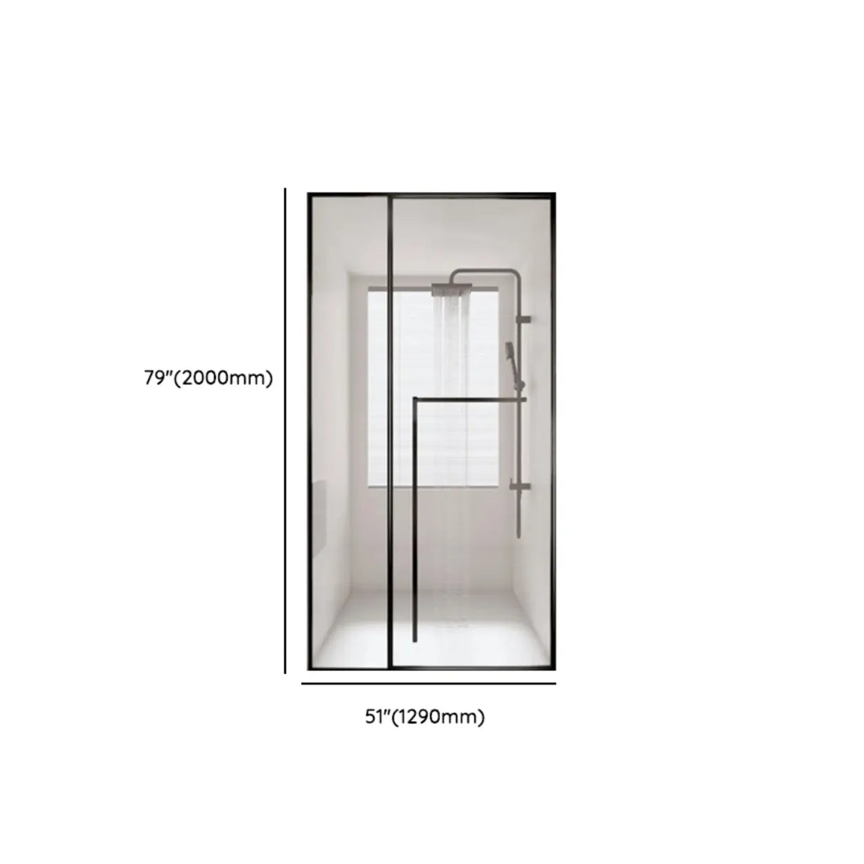 Towel Bar Included Clear Frameless Pivot Shower Door Image - 13