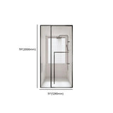 Towel Bar Included Clear Frameless Pivot Shower Door Image - 13