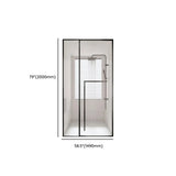 Towel Bar Included Clear Frameless Pivot Shower Door Image - 15