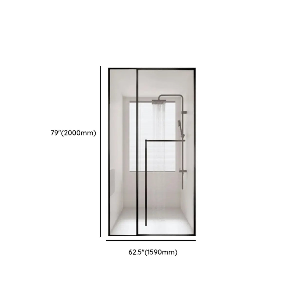 Towel Bar Included Clear Frameless Pivot Shower Door Image - 16