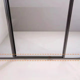 Towel Bar Included Clear Frameless Pivot Shower Door Image - 8