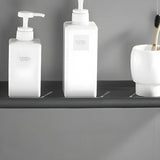 Towel Rack Shelf Black Metal Bathroom Hardware Set Image - 15