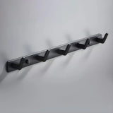 Towel Rack Shelf Black Metal Bathroom Hardware Set Image - 21