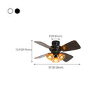 Traditional 4 Blade Flower Shades Ceiling Fan Lights Image - 20