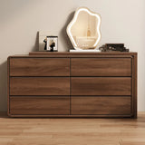 Traditional Brown Wood Drawer Makeup Vanity Set with Mirror Image - 8