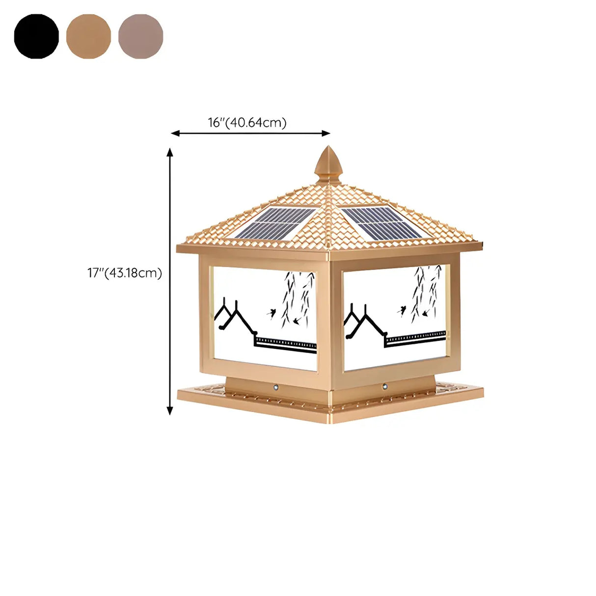 Traditional Chinese Design Solar Outdoor Table Lamp 