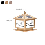 Traditional Chinese Design Solar Outdoor Table Lamp #size